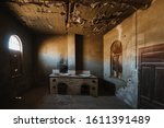 Abandoned Old Kitchen In Ruined ...
