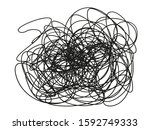 chaos on white. abstract... | Shutterstock . vector #1592749333