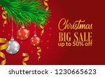 christmas sale banner template... | Shutterstock .eps vector #1230665623