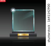 glass trophy award. first place ... | Shutterstock .eps vector #1641142900