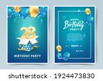 28 th years birthday vector... | Shutterstock .eps vector #1924473830