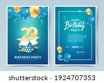 29 th years birthday vector... | Shutterstock .eps vector #1924707353