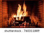 Fireplace Burning Wood Logs ...