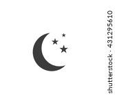 moon and stars icon. flat... | Shutterstock .eps vector #431295610