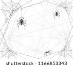 halloween background with... | Shutterstock . vector #1166853343