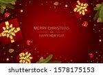 christmas balls  holiday gifts... | Shutterstock .eps vector #1578175153