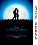 man and woman on moon... | Shutterstock . vector #70068121