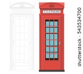 Vector Red Phone Box  Sketch  2 ...
