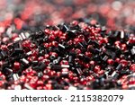 colorful red and black glass... | Shutterstock . vector #2115382079