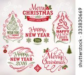 collection of christmas and new ... | Shutterstock .eps vector #333830669