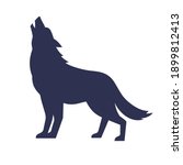 Wolf Silhouette Isolated On...