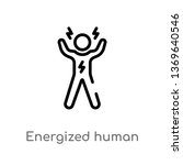 energized human vector line... | Shutterstock .eps vector #1369640546