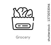 outline grocery vector icon.... | Shutterstock .eps vector #1373053046