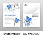 blue elegance flower petal on... | Shutterstock .eps vector #1375989923