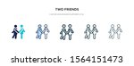 two friends icon in different... | Shutterstock .eps vector #1564151473