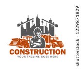 construction logo template ... | Shutterstock .eps vector #1229871829