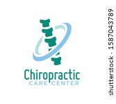 chiropractic logo vector  spine ... | Shutterstock .eps vector #1587043789