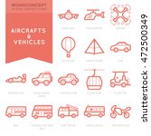 flat thin line icons set of... | Shutterstock .eps vector #472500349