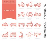 flat thin line icons set of... | Shutterstock .eps vector #472500376