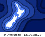 New Zealand Map Abstract...