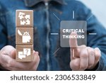 Small photo of Critical thinking skills for problem solving, creative, thinking, reasoning, analysis, decision making and solution. Psychotherapy and critical thinking concept. Think of solution, focus on new idea.