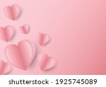 3d paper shape love postcard... | Shutterstock .eps vector #1925745089