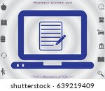 laptop  document  icon  vector... | Shutterstock .eps vector #639219409