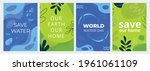 set of earth day posters with... | Shutterstock .eps vector #1961061109