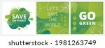 set of earth day posters with... | Shutterstock .eps vector #1981263749
