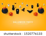 happy halloween party... | Shutterstock .eps vector #1520776133
