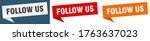 follow us banner. follow us... | Shutterstock .eps vector #1763637023