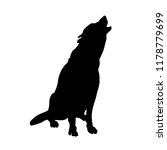 silhouette of howling gray... | Shutterstock .eps vector #1178779699