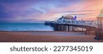 Brighton pier  uk during sunset ...
