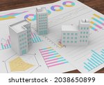 buildings and graphs  business... | Shutterstock . vector #2038650899