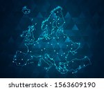 map of europe point scales on... | Shutterstock .eps vector #1563609190