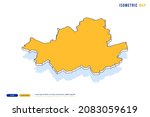 abstract yellow map of seoul on ... | Shutterstock .eps vector #2083059619