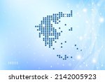 abstract pixel map of greece on ... | Shutterstock .eps vector #2142005923