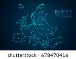 map of europe point scales on... | Shutterstock .eps vector #678470416