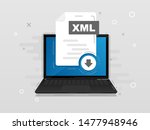 download xml icon file with... | Shutterstock .eps vector #1477948946