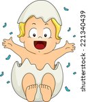 illustration featuring a baby... | Shutterstock .eps vector #221340439