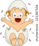 illustration featuring a baby... | Shutterstock .eps vector #221387536