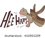 Illustration Of A Donkey Braying