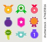 awards icon set | Shutterstock .eps vector #674635816