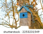 Birdhouse on a tree close up....