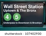 Wall Street Subway Station In...