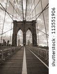 Brooklyn Bridge In New York...