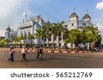 Small photo of YANGON, MYANMAR - DECEMBER 25, 2016: Yangon City Hall in Yangon, Myanmar. The building is considered a fine example of syncretic Burmese architecture