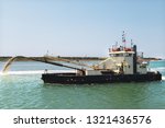 Dredge Boat Removing Sand And...
