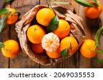 Clementine  mandarin fruit and...