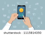 online mobile payment  money... | Shutterstock . vector #1115814350